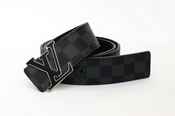 Louis Vuitton Damier Graphite Canvas Belt LV2056 Louis Vuitton Damier Graphite Canvas Belt LV2056