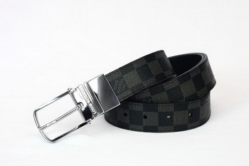 Louis Vuitton Damier Graphite Canvas Belt LV2061 Louis Vuitton Damier Graphite Canvas Belt LV2061