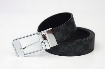 Louis Vuitton Damier Graphite Canvas Belt LV2063 Louis Vuitton Damier Graphite Canvas Belt LV2063