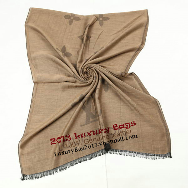 Louis Vuitton Scarves Silk WJLV094 Light Brown Louis Vuitton Scarves Silk WJLV094 Light Brown