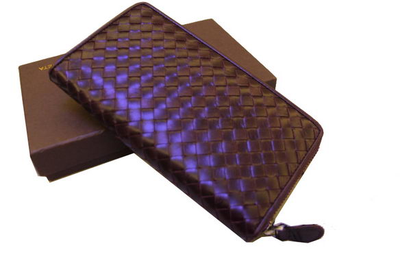Bottega Veneta Intrecciato Nappa Zip Around Wallet 17004 Purple Bottega Veneta Intrecciato Nappa Zip Around Wallet 17004 Purple