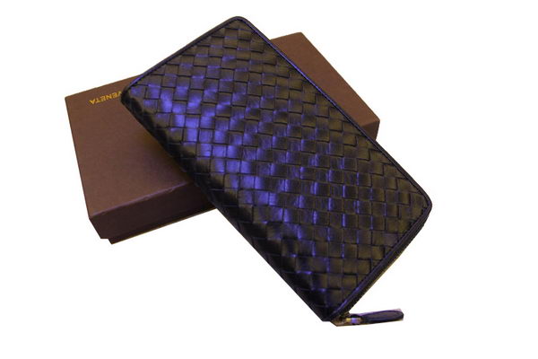 Bottega Veneta Intrecciato Nappa Zip Around Wallet 17004 RoyalBlue Bottega Veneta Intrecciato Nappa Zip Around Wallet 17004 RoyalBlue
