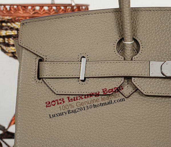 Hermes Birkin 35CM Tote Bag Gray Clemence Leather H35 Silver Hermes Birkin 35CM Tote Bag Gray Clemence Leather H35 Silver