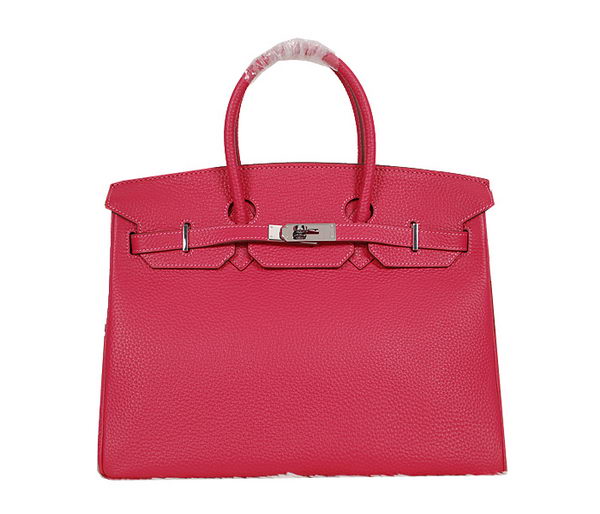 Hermes Birkin 35CM Tote Bag Rose Clemence Leather H35 Silver Hermes Birkin 35CM Tote Bag Rose Clemence Leather H35 Silver