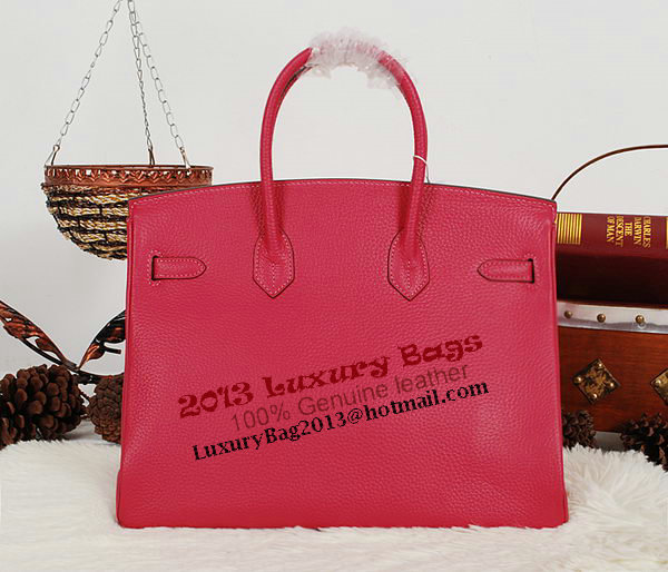 Hermes Birkin 35CM Tote Bag Rose Clemence Leather H35 Silver Hermes Birkin 35CM Tote Bag Rose Clemence Leather H35 Silver