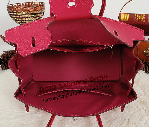 Hermes Birkin 35CM Tote Bag Rose Clemence Leather H35 Silver Hermes Birkin 35CM Tote Bag Rose Clemence Leather H35 Silver