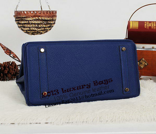 Hermes Birkin 35CM Tote Bag RoyalBlue Clemence Leather H35 Gold Hermes Birkin 35CM Tote Bag RoyalBlue Clemence Leather H35 Gold