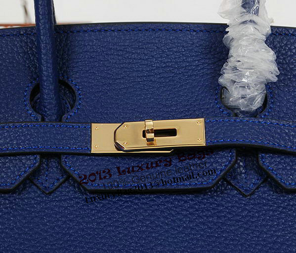 Hermes Birkin 35CM Tote Bag RoyalBlue Clemence Leather H35 Gold Hermes Birkin 35CM Tote Bag RoyalBlue Clemence Leather H35 Gold