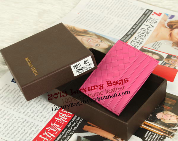 Bottega Veneta Intrecciato VN Card Case 5811 Peach Bottega Veneta Intrecciato VN Card Case 5811 Peach