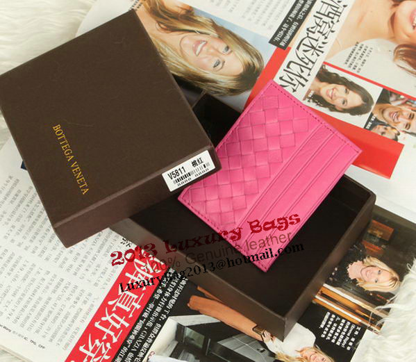 Bottega Veneta Intrecciato VN Card Case 5811 Peach Bottega Veneta Intrecciato VN Card Case 5811 Peach