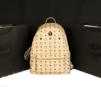MCM Stark Backpack Jumbo in Calf Leather 8006 Apricot MCM Stark Backpack Jumbo in Calf Leather 8006 Apricot