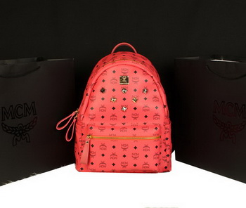 MCM Stark Backpack Jumbo in Calf Leather 8006 Light Red MCM Stark Backpack Jumbo in Calf Leather 8006 Light Red