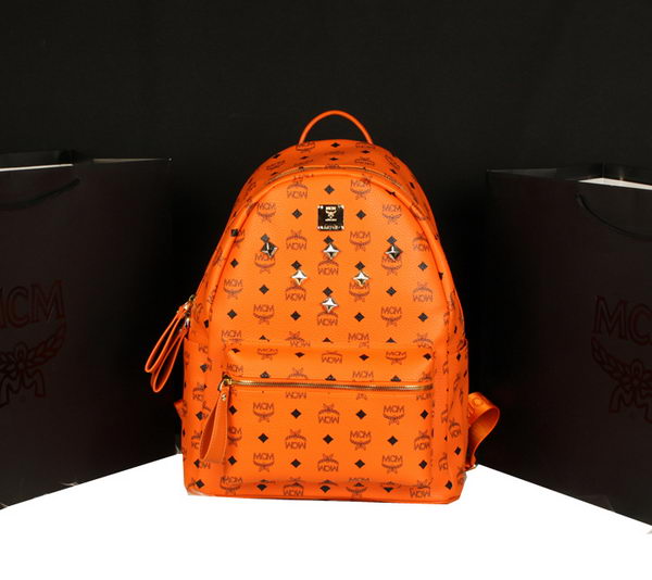MCM Stark Backpack Jumbo in Calf Leather 8006 Orange MCM Stark Backpack Jumbo in Calf Leather 8006 Orange