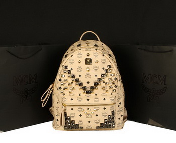 MCM Stark Backpack Jumbo in Calf Leather 8100 Apricot MCM Stark Backpack Jumbo in Calf Leather 8100 Apricot