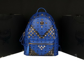 MCM Stark Backpack Jumbo in Calf Leather 8100 Blue MCM Stark Backpack Jumbo in Calf Leather 8100 Blue