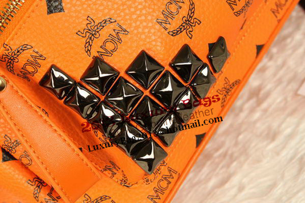 MCM Stark Backpack Jumbo in Calf Leather 8100 Orange MCM Stark Backpack Jumbo in Calf Leather 8100 Orange