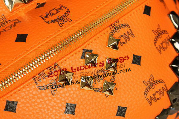 MCM Stark Backpack Jumbo in Calf Leather 8100 Orange MCM Stark Backpack Jumbo in Calf Leather 8100 Orange