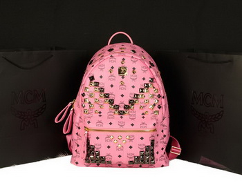 MCM Stark Backpack Jumbo in Calf Leather 8100 Pink MCM Stark Backpack Jumbo in Calf Leather 8100 Pink
