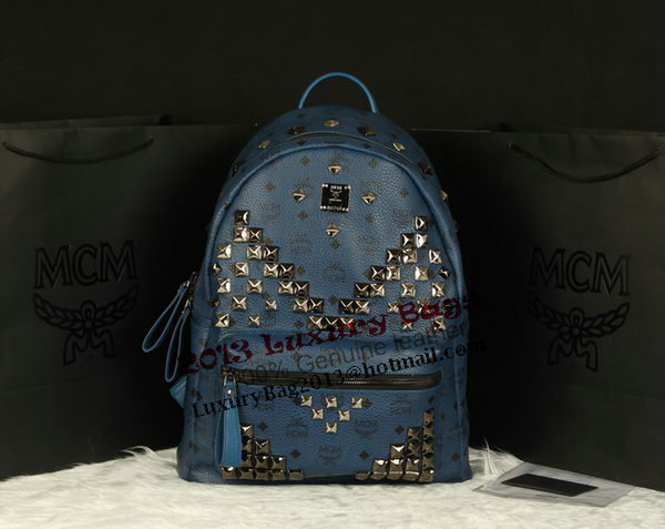MCM Stark Backpack Jumbo in Calf Leather 8100 RoyalBlue MCM Stark Backpack Jumbo in Calf Leather 8100 RoyalBlue