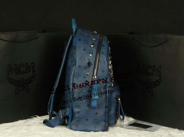 MCM Stark Backpack Jumbo in Calf Leather 8100 RoyalBlue MCM Stark Backpack Jumbo in Calf Leather 8100 RoyalBlue