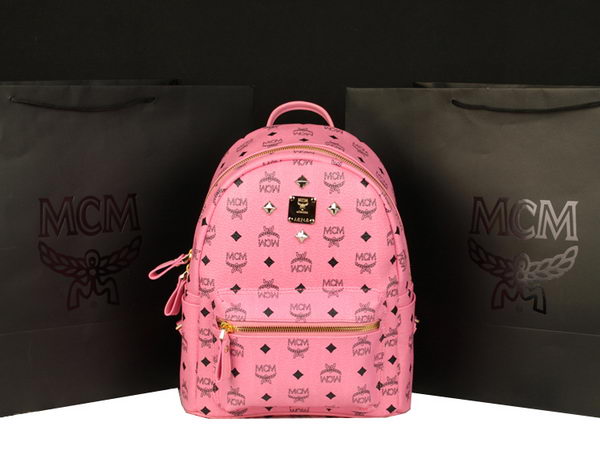 MCM Stark Backpack Large in Calf Leather 8004 Pink MCM Stark Backpack Large in Calf Leather 8004 Pink
