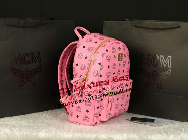 MCM Stark Backpack Large in Calf Leather 8004 Pink MCM Stark Backpack Large in Calf Leather 8004 Pink