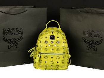 MCM Stark Backpack Medium in Calf Leather 8003 Lemon MCM Stark Backpack Medium in Calf Leather 8003 Lemon