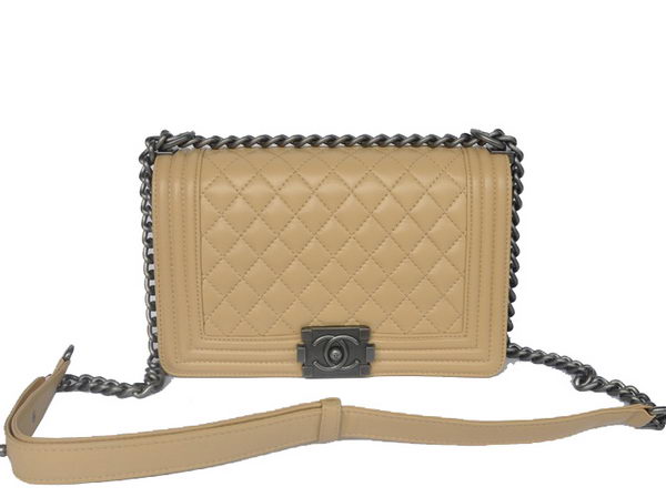 Boy Chanel Flap Shoulder Bag Sheepskin Leather A67086 Apricot Boy Chanel Flap Shoulder Bag Sheepskin Leather A67086 Apricot