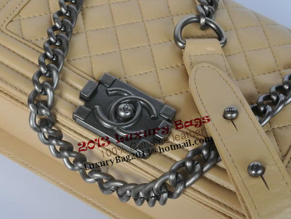 Boy Chanel Flap Shoulder Bag Sheepskin Leather A67086 Apricot Boy Chanel Flap Shoulder Bag Sheepskin Leather A67086 Apricot