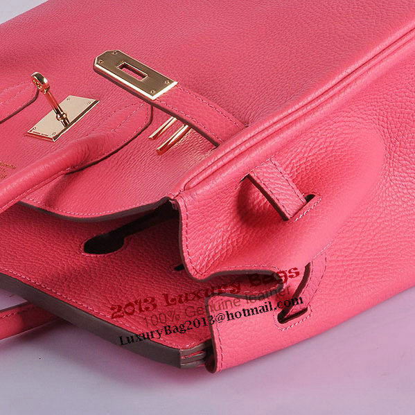 Hermes Birkin 35CM Tote Bag Pink Grainy Leather H6089 Gold Hermes Birkin 35CM Tote Bag Pink Grainy Leather H6089 Gold