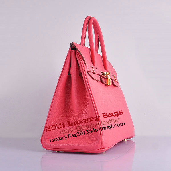 Hermes Birkin 35CM Tote Bag Pink Grainy Leather H6089 Gold Hermes Birkin 35CM Tote Bag Pink Grainy Leather H6089 Gold