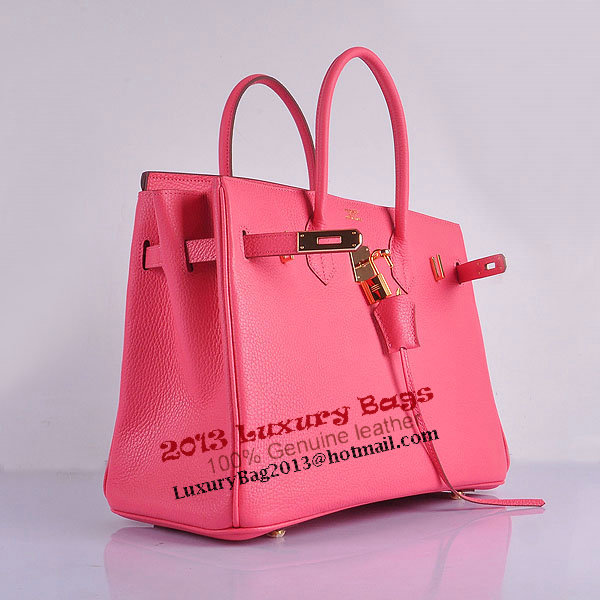 Hermes Birkin 35CM Tote Bag Pink Grainy Leather H6089 Gold Hermes Birkin 35CM Tote Bag Pink Grainy Leather H6089 Gold