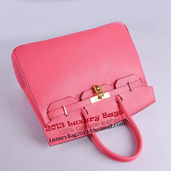 Hermes Birkin 35CM Tote Bag Pink Grainy Leather H6089 Gold Hermes Birkin 35CM Tote Bag Pink Grainy Leather H6089 Gold