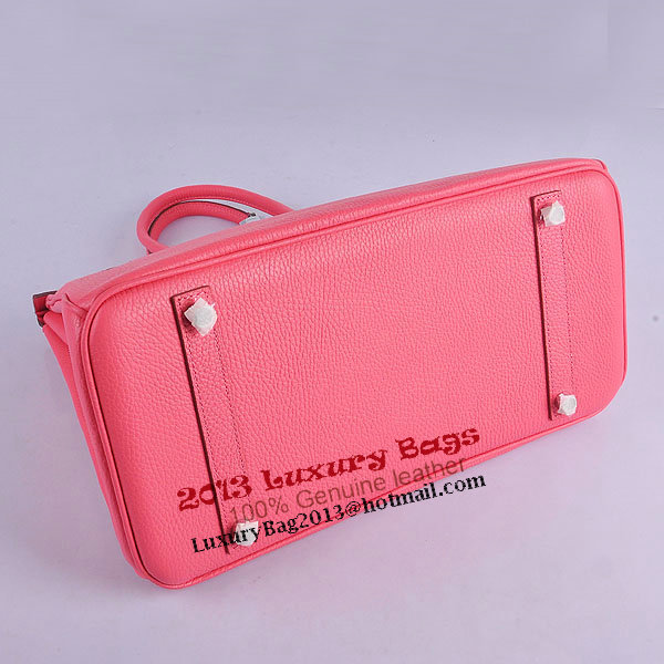 Hermes Birkin 35CM Tote Bag Pink Grainy Leather H6089 Silver Hermes Birkin 35CM Tote Bag Pink Grainy Leather H6089 Silver