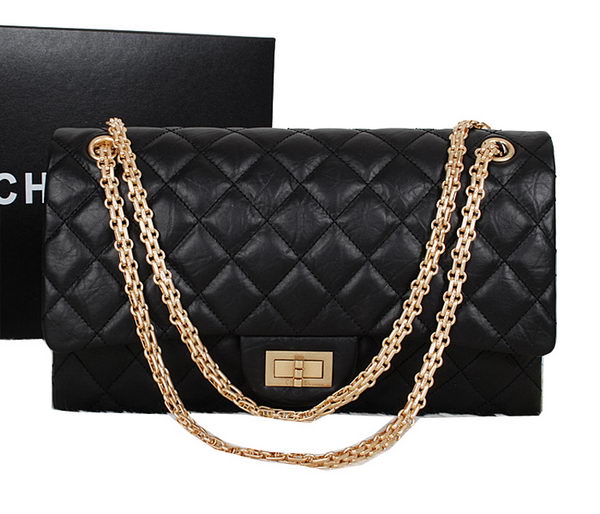 Chanel A30227 Black Sheepskin Leather Jumbo Flap Bags Gold Chanel A30227 Black Sheepskin Leather Jumbo Flap Bags Gold