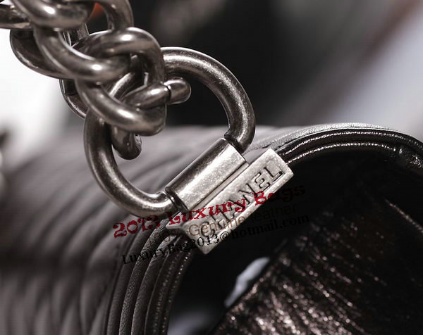 Chanel Boy Flap Shoulder Bag in Black Lambskin Leather A67086 Silver Chanel Boy Flap Shoulder Bag in Black Lambskin Leather A67086 Silver