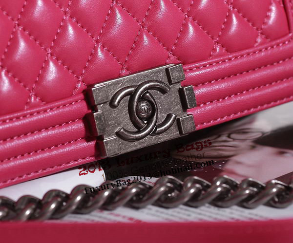 Chanel Boy Flap Shoulder Bag in Rose Lambskin Leather A67086 Silver Chanel Boy Flap Shoulder Bag in Rose Lambskin Leather A67086 Silver