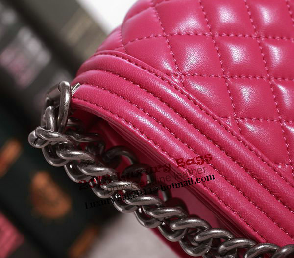 Chanel Boy Flap Shoulder Bag in Rose Lambskin Leather A67086 Silver Chanel Boy Flap Shoulder Bag in Rose Lambskin Leather A67086 Silver