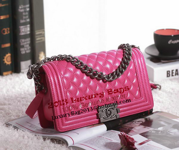 Chanel Boy Flap Shoulder Bag in Rose Lambskin Leather A67086 Silver Chanel Boy Flap Shoulder Bag in Rose Lambskin Leather A67086 Silver