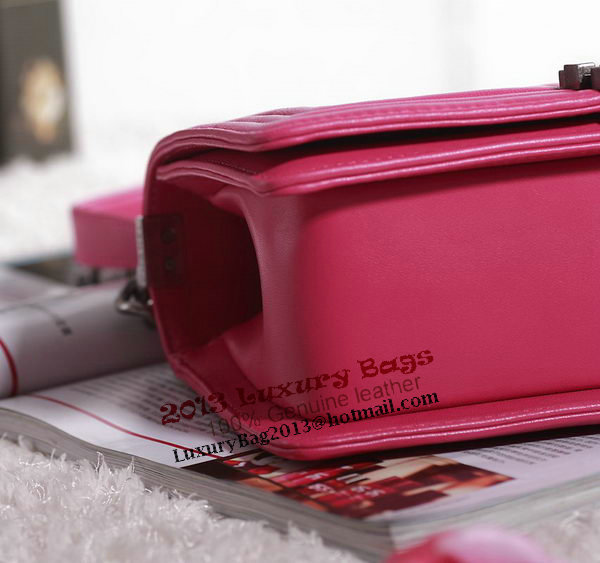 Chanel Boy Flap Shoulder Bag in Rose Lambskin Leather A67086 Silver Chanel Boy Flap Shoulder Bag in Rose Lambskin Leather A67086 Silver