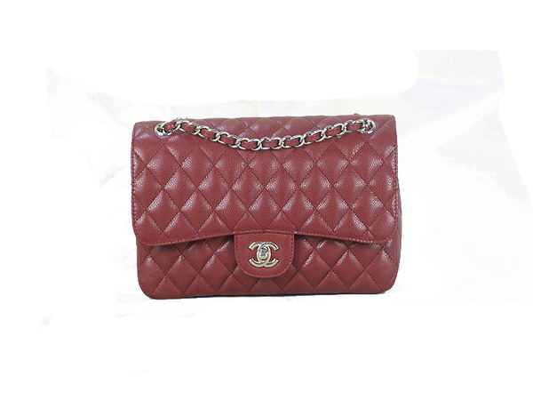 Chanel 2.55 Series Classic Flap Bag 1112 Burgundy Original Cannage Pattern Leather Silver Chanel 2.55 Series Classic Flap Bag 1112 Burgundy Original Cannage Pattern Leather Silver