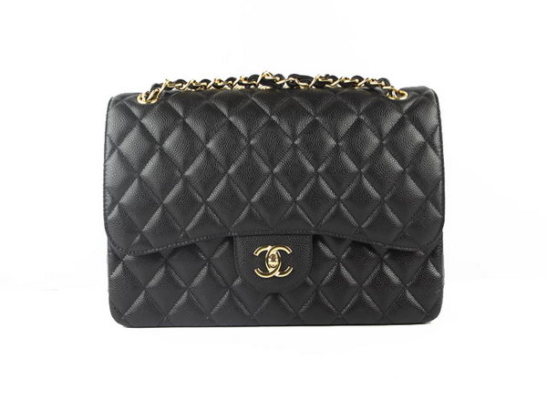 Chanel Classic Flap Bag 1113 Black Original Caviar Leather Gold Chanel Classic Flap Bag 1113 Black Original Caviar Leather Gold