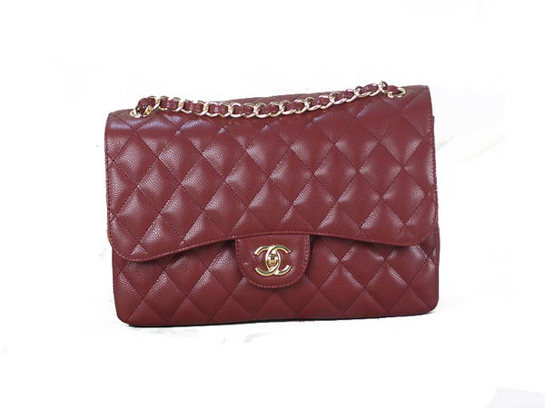 Chanel Classic Flap Bag 1113 Burgundy Original Cannage Pattern Leather Gold Chanel Classic Flap Bag 1113 Burgundy Original Cannage Pattern Leather Gold