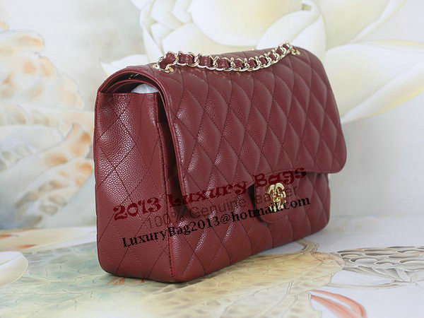 Chanel Classic Flap Bag 1113 Burgundy Original Cannage Pattern Leather Gold Chanel Classic Flap Bag 1113 Burgundy Original Cannage Pattern Leather Gold