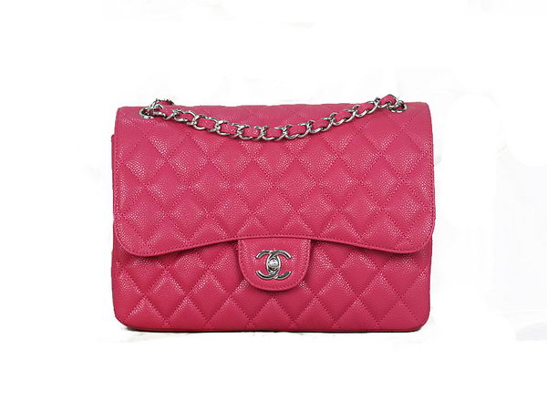 Chanel Classic Flap Bag 1113 Rose Original Cannage Pattern Leather Silver Chanel Classic Flap Bag 1113 Rose Original Cannage Pattern Leather Silver