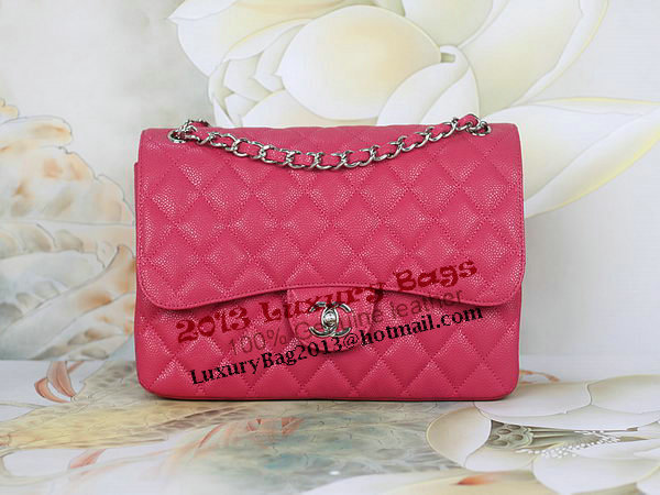 Chanel Classic Flap Bag 1113 Rose Original Cannage Pattern Leather Silver Chanel Classic Flap Bag 1113 Rose Original Cannage Pattern Leather Silver