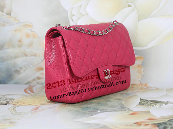 Chanel Classic Flap Bag 1113 Rose Original Cannage Pattern Leather Silver Chanel Classic Flap Bag 1113 Rose Original Cannage Pattern Leather Silver