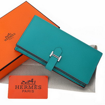 Hermes Bearn Japonaise Bi-Fold Wallet Original Leather A208 Light Green Hermes Bearn Japonaise Bi-Fold Wallet Original Leather A208 Light Green