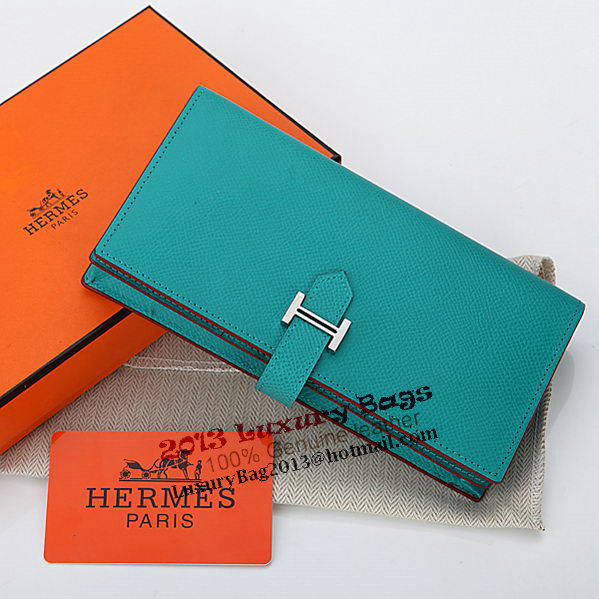 Hermes Bearn Japonaise Bi-Fold Wallet Original Leather A208 Light Green Hermes Bearn Japonaise Bi-Fold Wallet Original Leather A208 Light Green