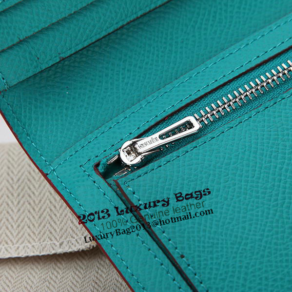Hermes Bearn Japonaise Bi-Fold Wallet Original Leather A208 Light Green Hermes Bearn Japonaise Bi-Fold Wallet Original Leather A208 Light Green